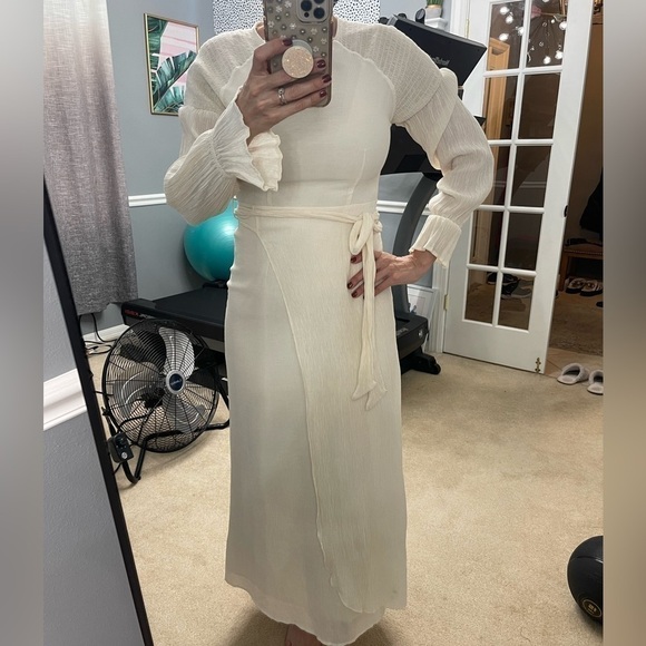 Zaharaa The Label Women’s Maxi Wrap Dress Cottage core Size Small Bell Sleeve - Picture 8 of 11